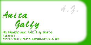 anita galfy business card